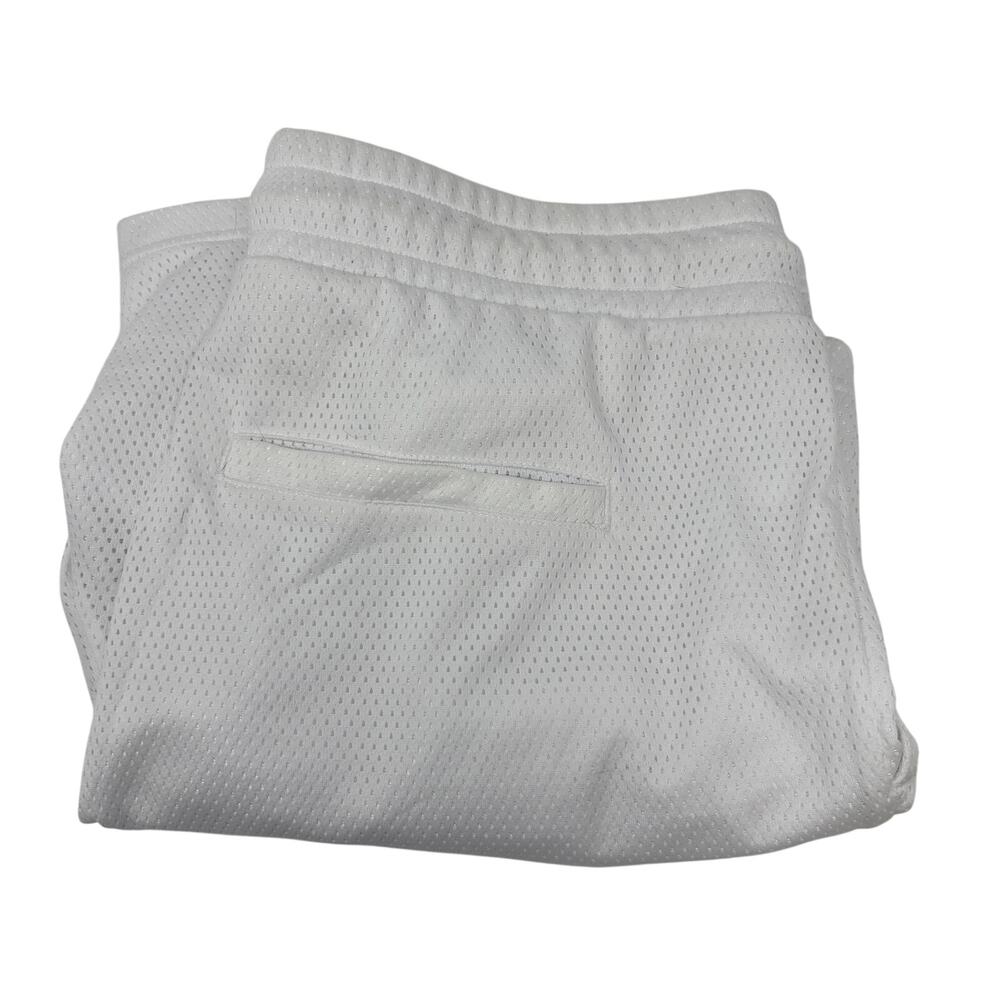 Psycho Bunnny Mens Medium White Stretch Waist Drawstrings Athletic‎ Shorts
